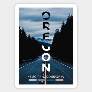 Oregon Travel Poster Sticker